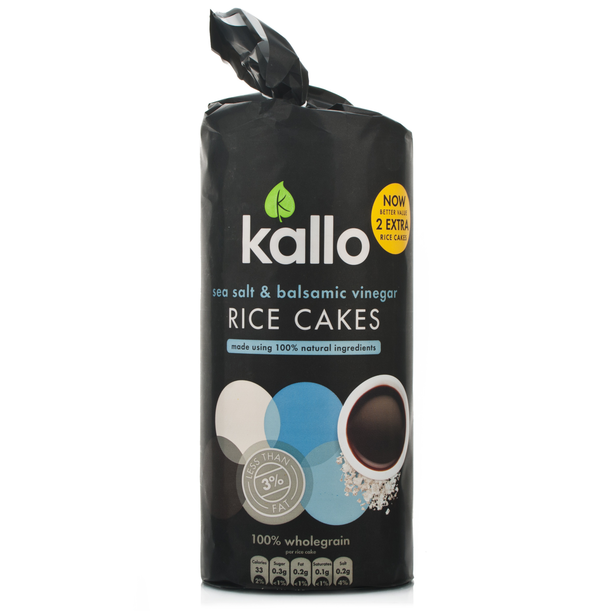Kallo Sea Salt & Balsamic Vinegar Jumbo Rice Cakes Chemist Direct