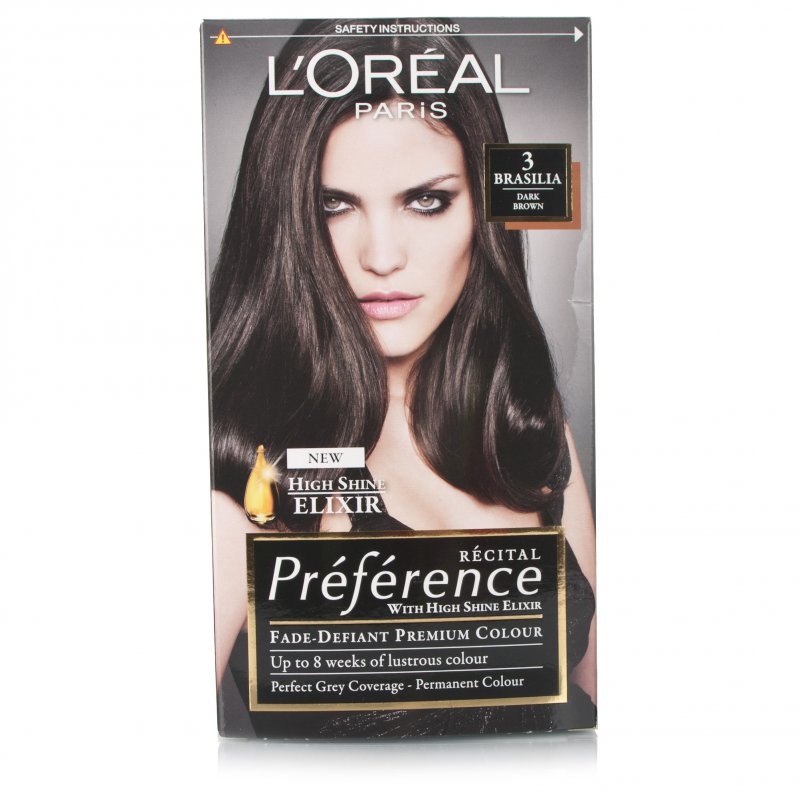 L’Oreal Recital Preference Hair Color Brasilia Dark Brown 3 Chemist