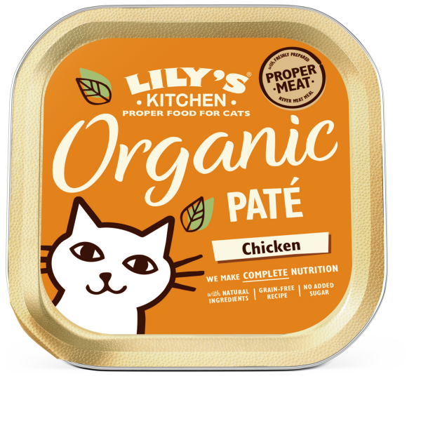 Lily's Kitchen Adult Cat Adult Organic Chicken Pate 85g x 19