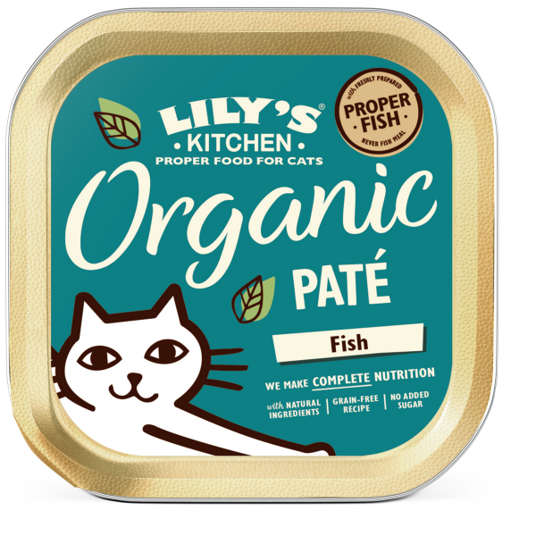 Lily's Kitchen Adult Cat Food Organic Fish Pate 85g x 19