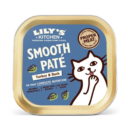 Lily's Kitchen Adult Cat Food Smooth Turkey & Duck Pate 85g x 19 Lily's Kitchen Adult Cat Food Smooth Turkey & Duck Pate 85g x 19