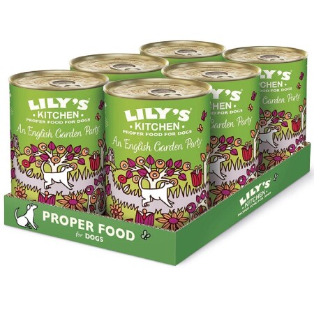 Lily's Kitchen Adult Dog Food Wet Can English Garden Party 400g x 6 Lily's Kitchen Adult Dog Food Wet Can English Garden Party 400g x 6