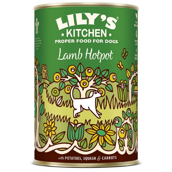 Lily's Kitchen Adult Dog Food Wet Dog Food Tin Lamb Hotpot 400g x 6
