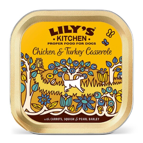 Lily's Kitchen Adult Wet Dog  Food Tray Chicken& Turkey Casserole 150g x 10