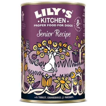 Lily's Kitchen Wet Dog Food Tin Senior Recipe 400g x 6 Lily's Kitchen Wet Dog Food Tin Senior Recipe 400g x 6