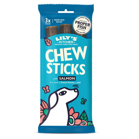 Lilys Kitchen Dog Chew Sticks with Salmon 120g Lilys Kitchen Dog Chew Sticks with Salmon 120g