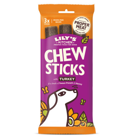 Lilys Kitchen Dog Chew Sticks with Turkey 120g Lilys Kitchen Dog Chew Sticks with Turkey 120g