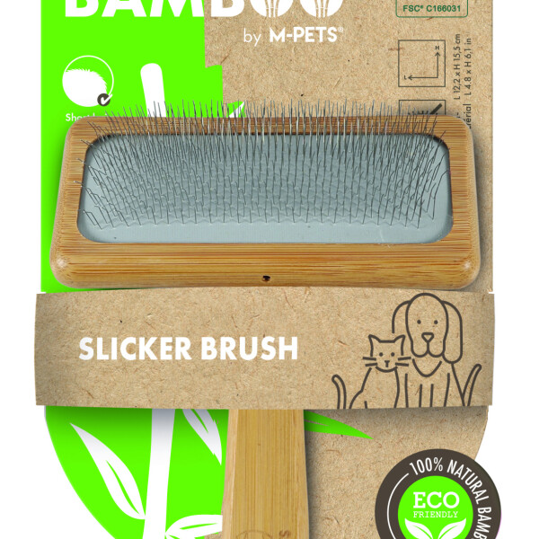 M-PETS Bamboo Slicker Brush - Large