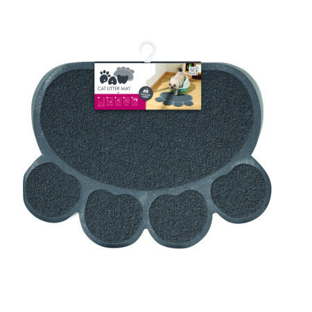 M-PETS Paw Cat Litter Mat -  Grey M-PETS Paw Cat Litter Mat -  Grey
