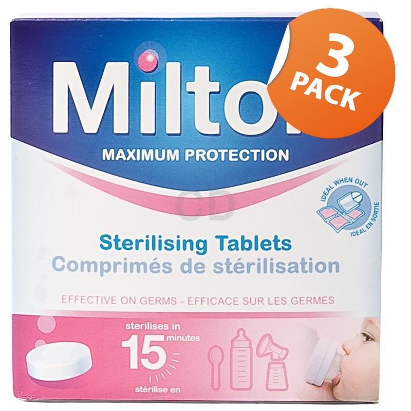 Milton Sterilising Tablets Triple Pack Chemist Direct