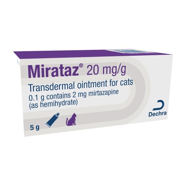 Mirataz 20 mg/g Transdermal Ointment for Cats