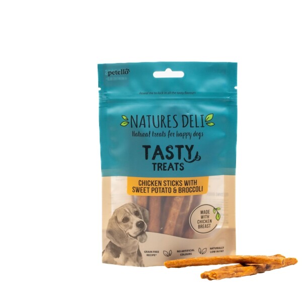 Natures Deli Chicken, Sweet Potato And Broccoli Sticks 100g