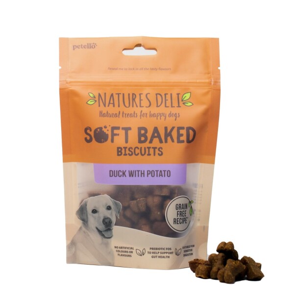 Natures Deli Grain Free Soft Baked Duck With Potato Dog Treat 100g