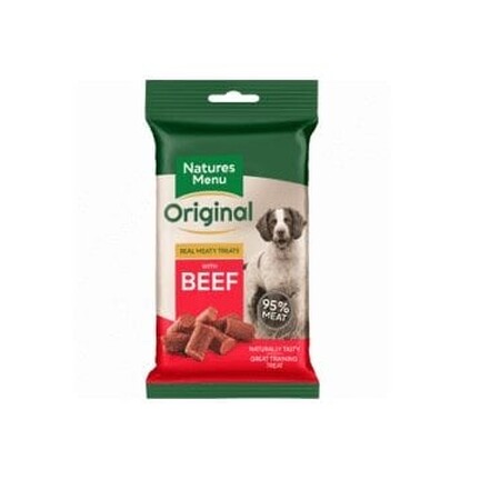 Natures Menu Real Meaty Treats for Dogs Beef Flavour 60g Natures Menu Real Meaty Treats for Dogs Beef Flavour 60g