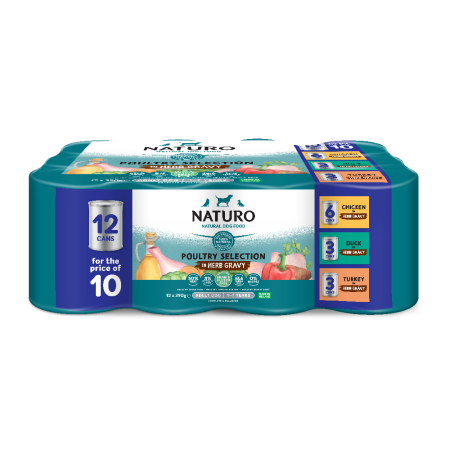 Naturo Adult Wet Dog Food Variety Pack Grain Free in a  Can 12x390g Naturo Adult Wet Dog Food Variety Pack Grain Free in a  Can 12x390g