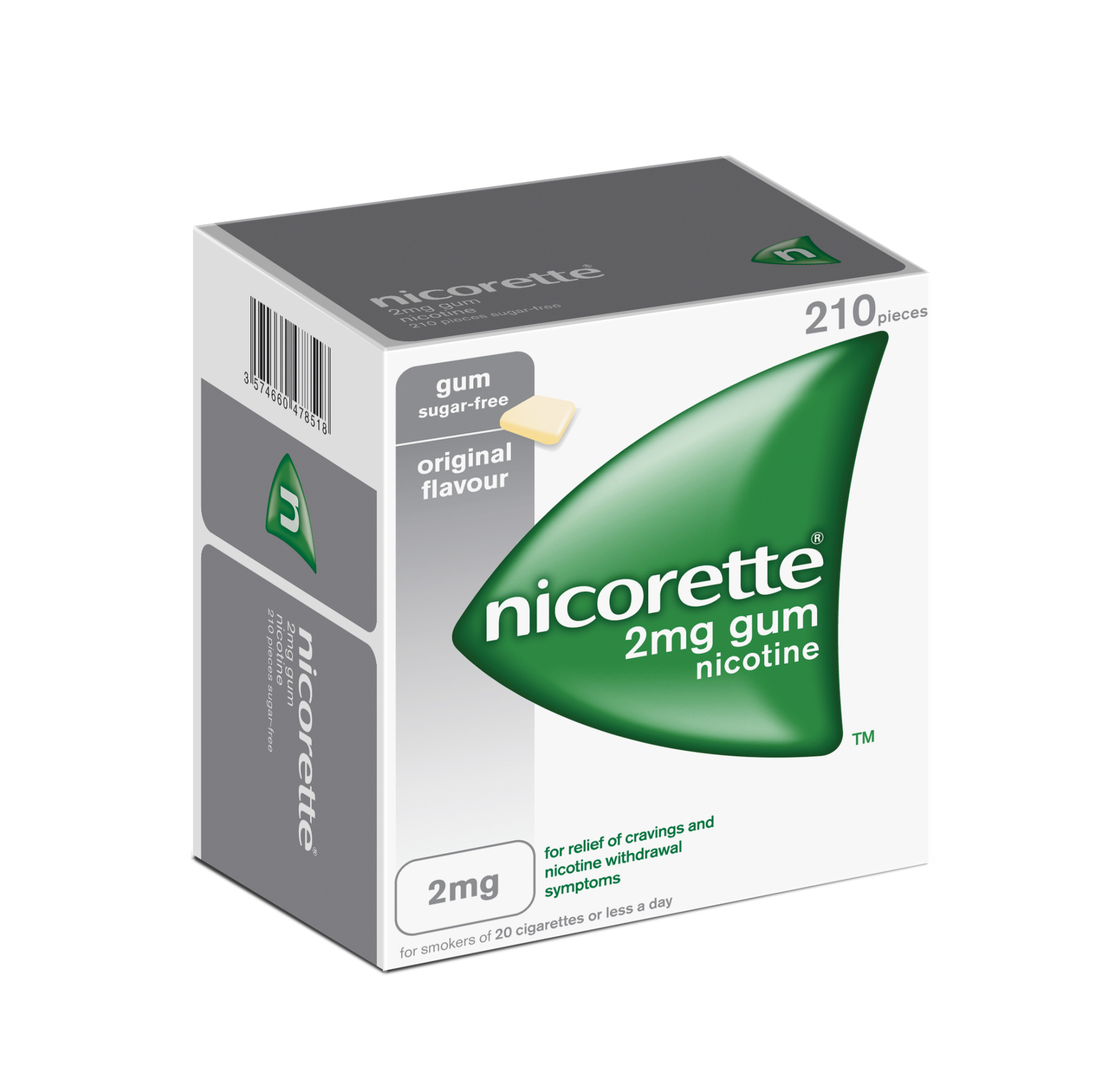 Buy Nicorette 2mg Gum Nicotine Original Flavour Chemist Direct 4505