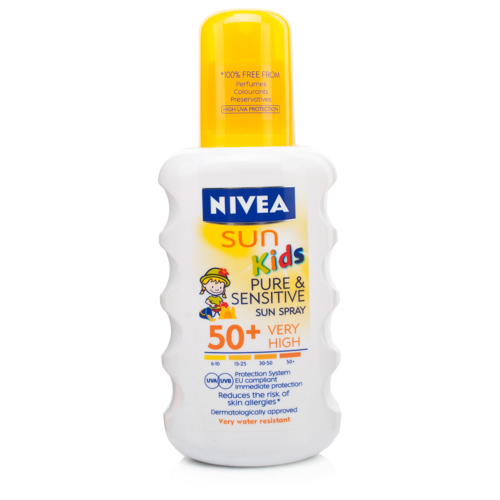 Nivea Sun Kids Pure and Sensitive Sun Spray SPF50 Chemist Direct