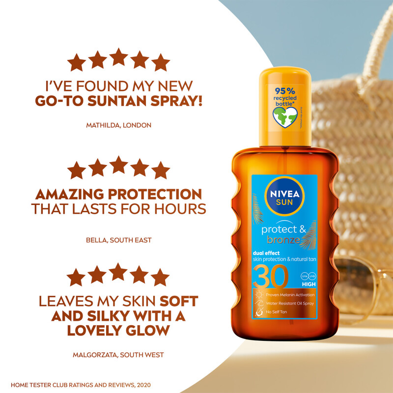 Nivea Sun Protect & Bronze Tan Activating Sun Oil Spray SPF30