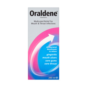 Oraldene Medicated Relief Mouthwash for Mouth & Throat Infections