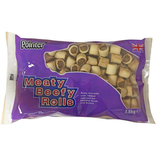Pointer Meaty Beefy Rolls 1.5kg