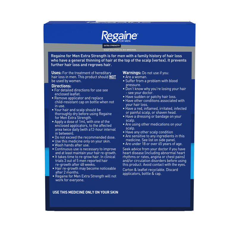 Regaine Extra Strength Hair Loss Solution For Men 3 Months