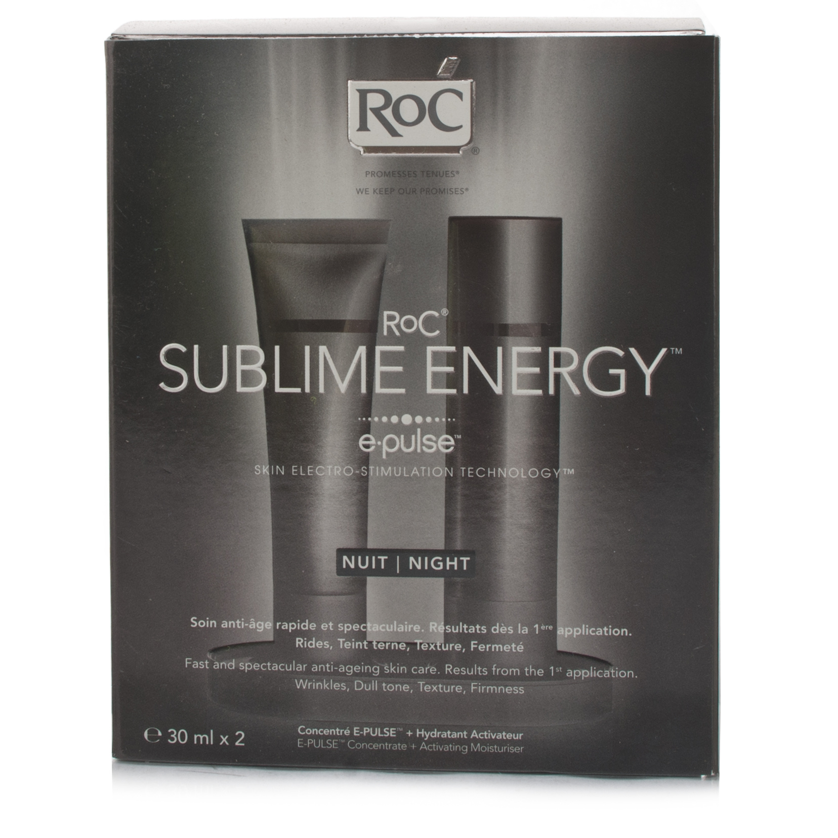 Roc Sublime Energy Night Epulse Concentrate & Activating Moisturiser 2 X 30ml