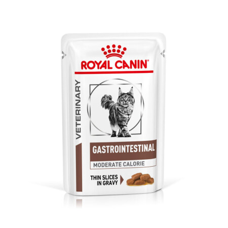 Royal Canin Gastrointestinal Moderate Calorie Adult Wet Cat Food In Gravy 48x85g Royal Canin Gastrointestinal Moderate Calorie Adult Wet Cat Food In Gravy 48x85g