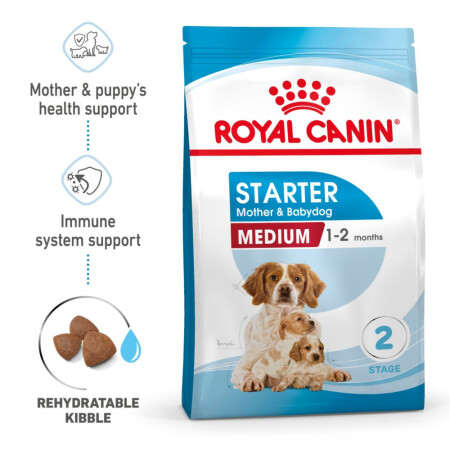 Royal Canin Starter Mother & Babydog Adult & Puppy Medium Dry Dog Food 15kg Royal Canin Starter Mother & Babydog Adult & Puppy Medium Dry Dog Food 15kg