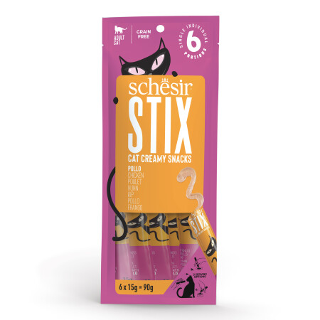 Schesir Stix Adult Cat Chicken 6X15g Schesir Stix Adult Cat Chicken 6X15g