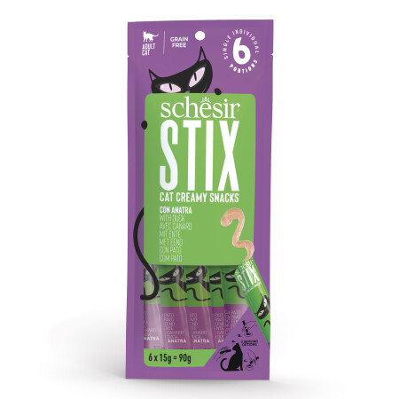 Schesir Stix Adult Cat Duck 6X15g Schesir Stix Adult Cat Duck 6X15g