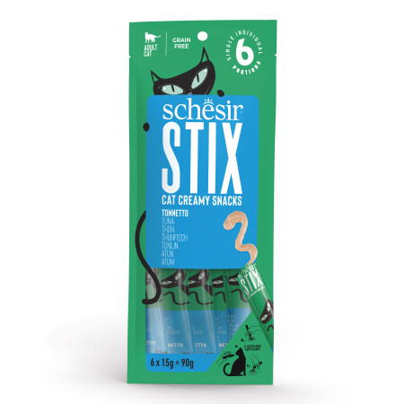 Schesir Stix Adult Cat Tuna 6X15g Schesir Stix Adult Cat Tuna 6X15g