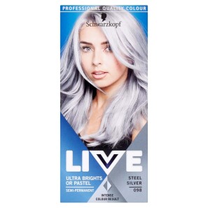 Buy Schwarzkopf Live Ultra Brights Or Pastel 98 Steel Silver Hair Dye