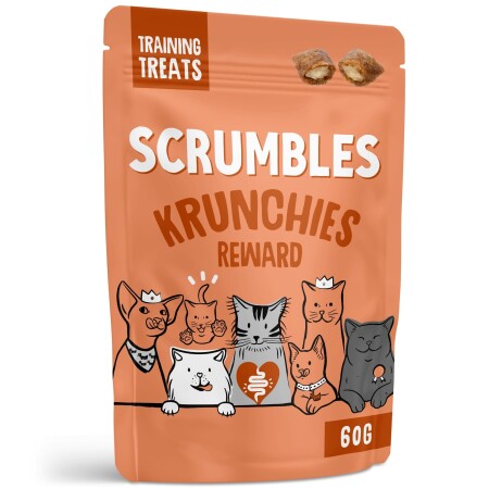 Scrumbles Krunchies Chicken Training Cat Pillow Treats 60g Scrumbles Krunchies Chicken Training Cat Pillow Treats 60g