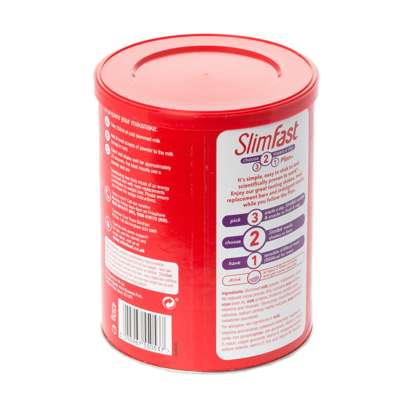 Slimfast Milkshake Powder Tin Milk Chocolate 12 Servings