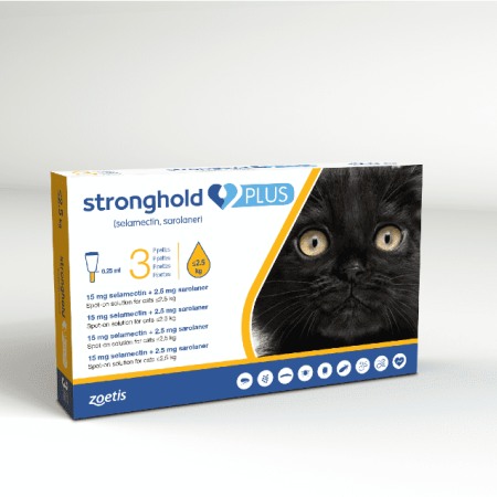 Stronghold Plus Spot On for Cats Pack of 3 15mg/2.5mg Small Cats and Kittens up Stronghold Plus Spot On for Cats Pack of 3 15mg/2.5mg Small Cats and Kittens up