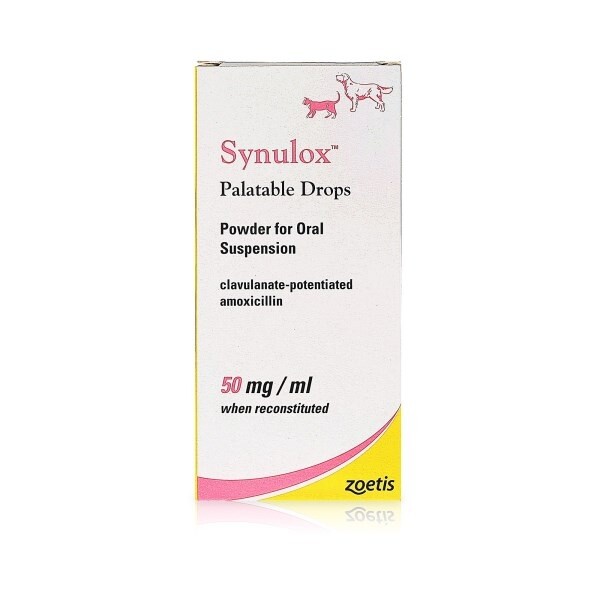 Synulox Palatable Drops 50mg/ml for Cats and Dogs