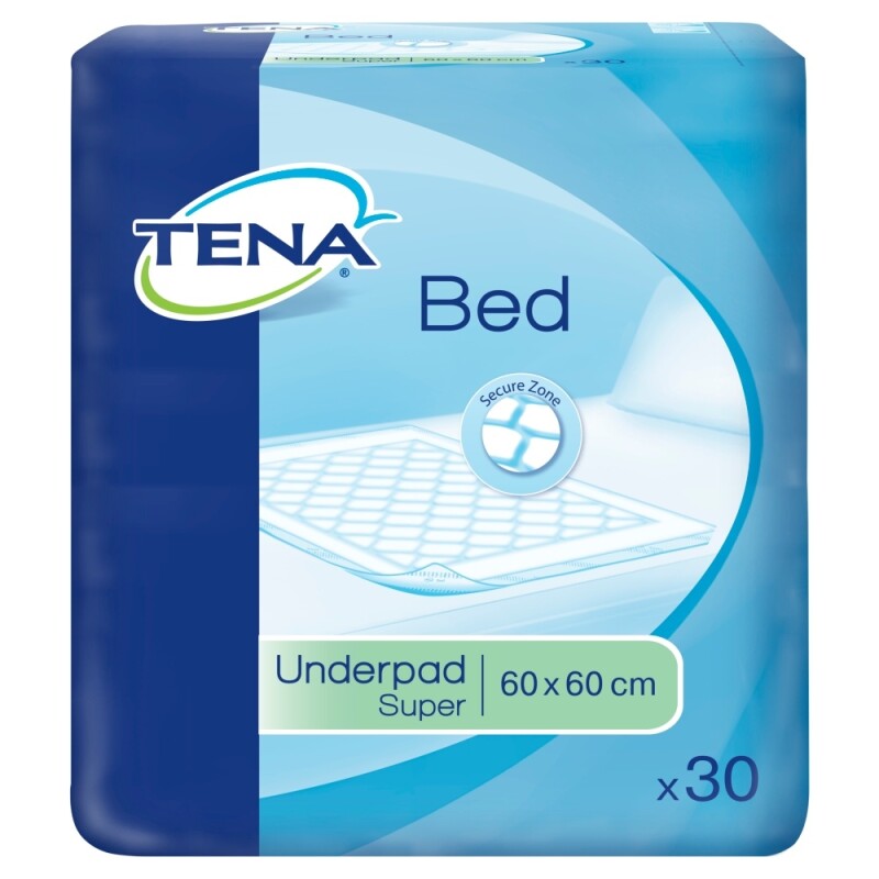 TENA Bed Incontinence Bed Pads Secure Zone Super 60x60