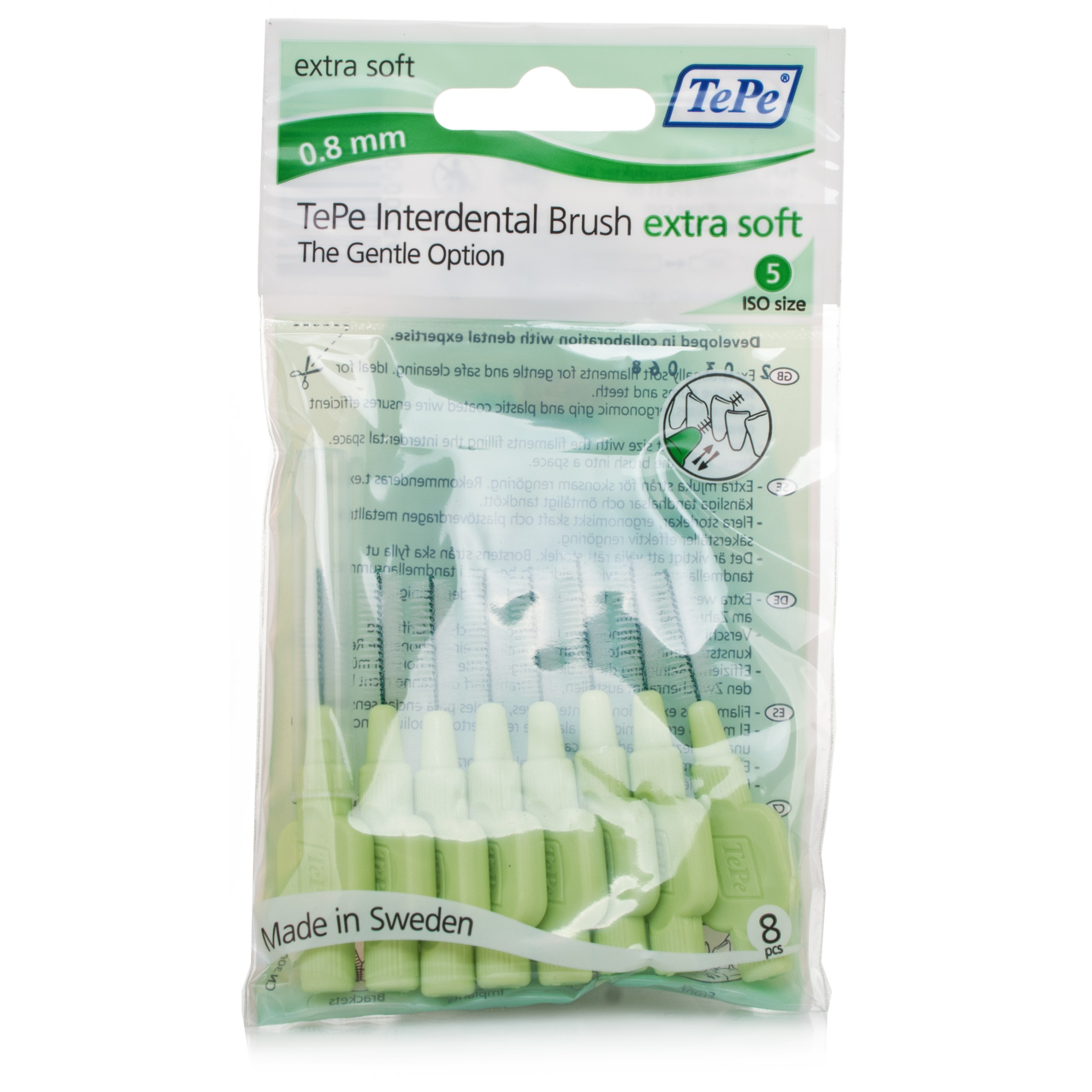 Tepe Extra Soft Green Medium 0.8mm Interdental Brushes Toiletries £