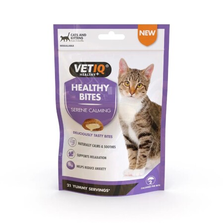 Vet IQ Healthy Cat Bites Serene Calming 65g Vet IQ Healthy Cat Bites Serene Calming 65g