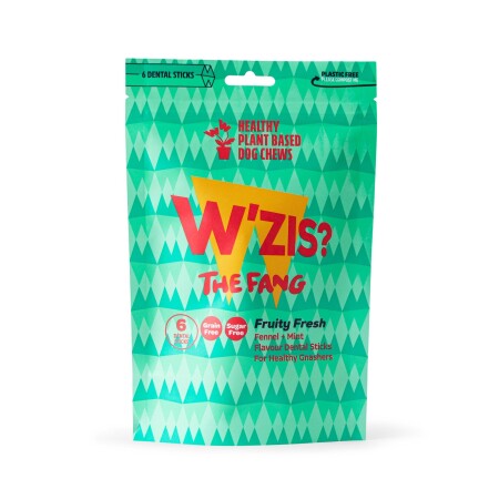 WZIS Healthy Dog Chew Fruity Fresh Fang Dental Stick 6pk 156g WZIS Healthy Dog Chew Fruity Fresh Fang Dental Stick 6pk 156g