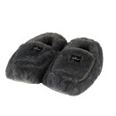 Warmies Fully Heatable Luxury Slippers with French Lavender - Steel Grey Warmies Fully Heatable Luxury Slippers with French Lavender - Steel Grey