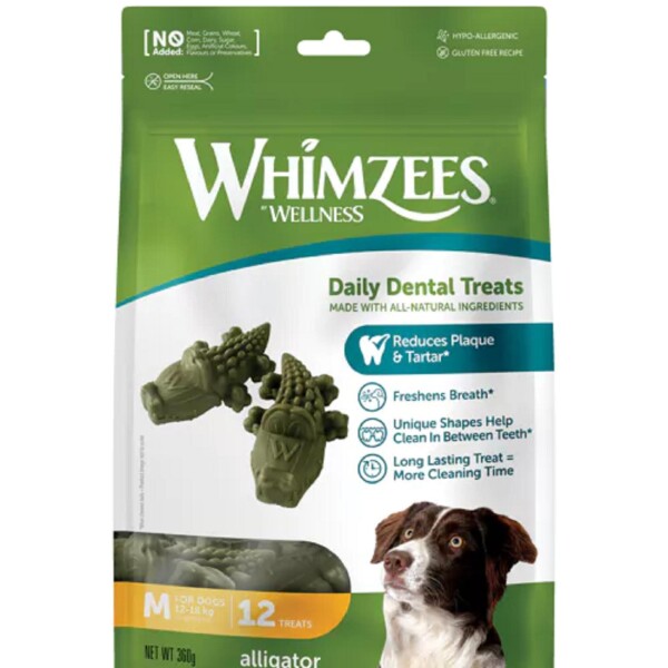 Whimzees Alligator Medium 12pk Dog Chews