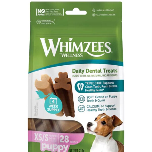 Whimzees Puppy Xs/S 28 Pack Dog Chews