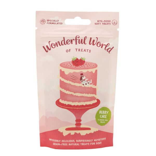Wonderful World of Treats Berry Cake Dog Treats 50g