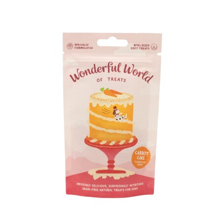 Wonderful World of Treats Carrot Cake Dog Treats 50g Wonderful World of Treats Carrot Cake Dog Treats 50g
