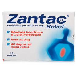 Medicines Zantac Ranitidine 75mg Relief Tablets - 12 Medicines Zantac Ranitidine 75mg Relief Tablets - 12