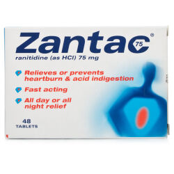 Medicines Zantac Ranitidine 75mg Tablets - 48 Medicines Zantac Ranitidine 75mg Tablets - 48