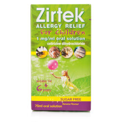 Health Zirtek Allergy Relief for Children 6+ - 70ml Health Zirtek Allergy Relief for Children 6+ - 70ml