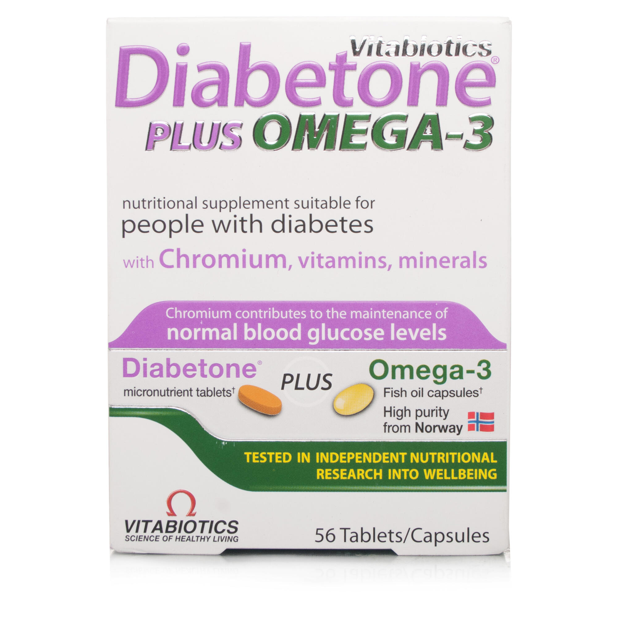 Diabetone Plus Omega-3 tablets 56's | Chemist Direct