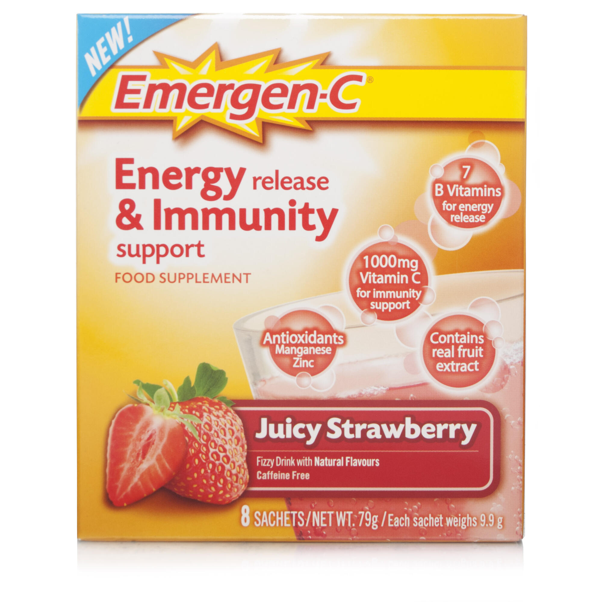 Emergen C Energy Release & Immunity Support Strawberry Chemist Direct